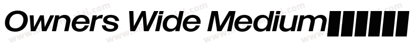 Owners Wide Medium字体转换